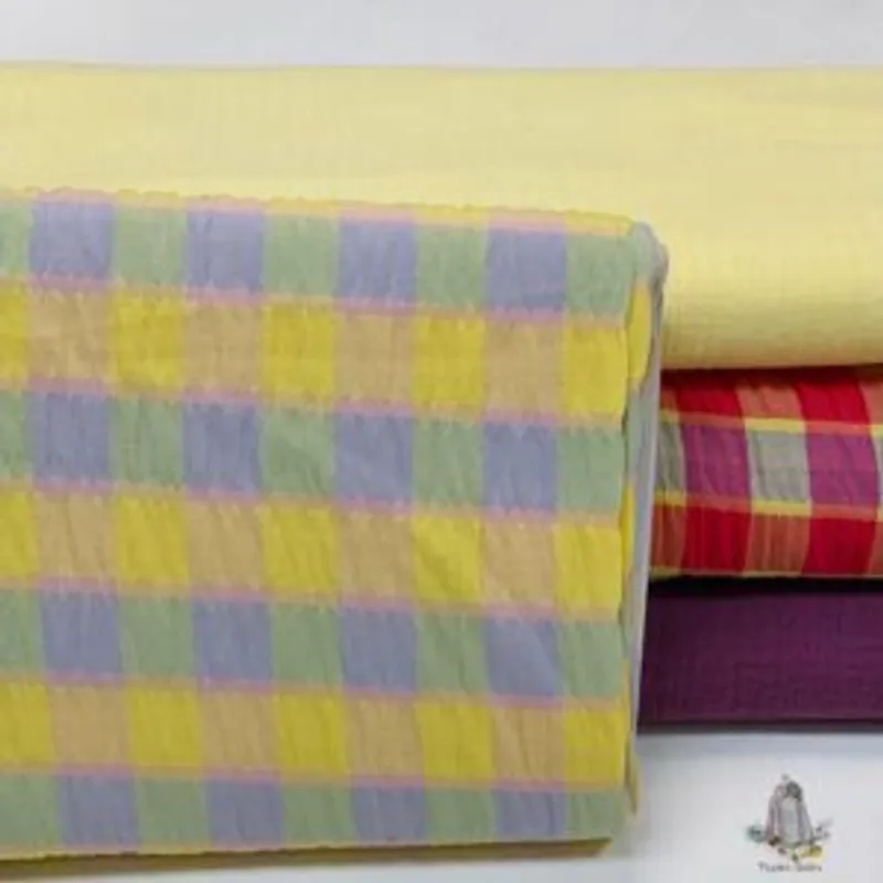 Muestra de tela Vichy Cuadros Multicolor