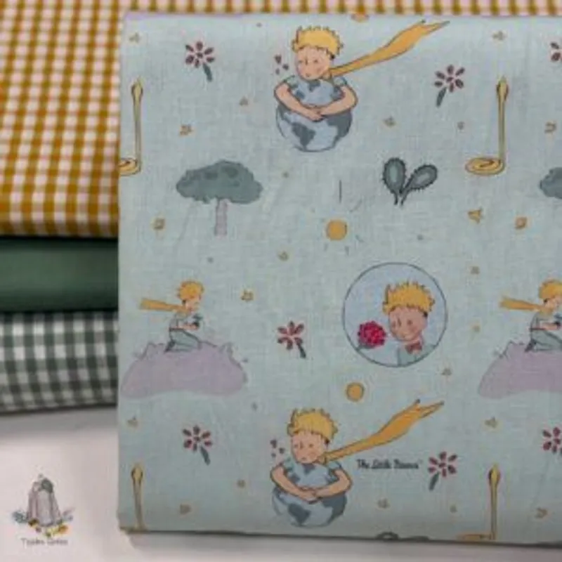 Muestra de tela Estampado Infantil Azul