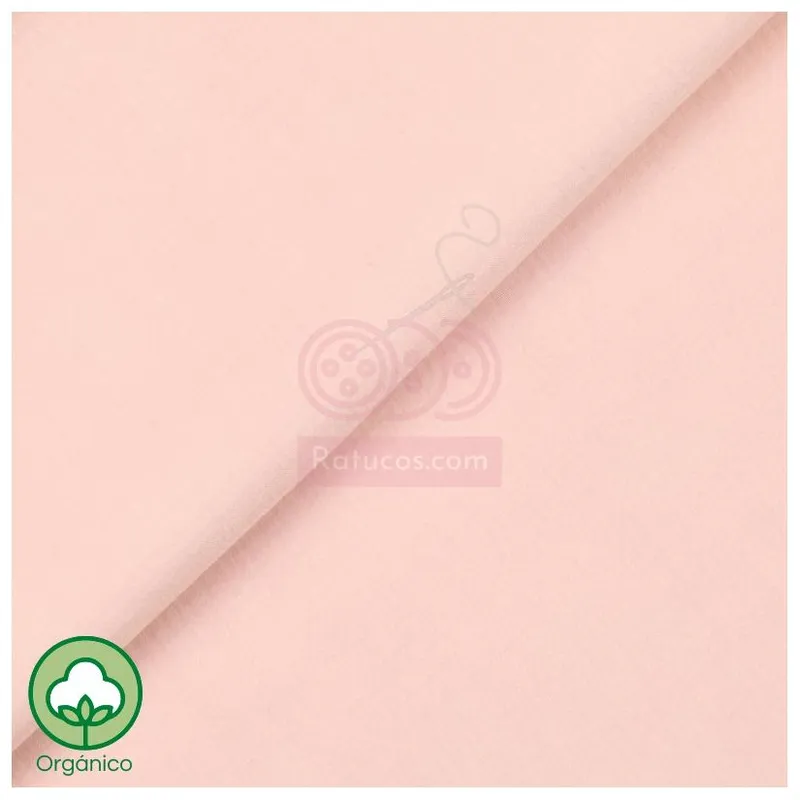 Muestra de tela Doble Gasa Rosa Pálido