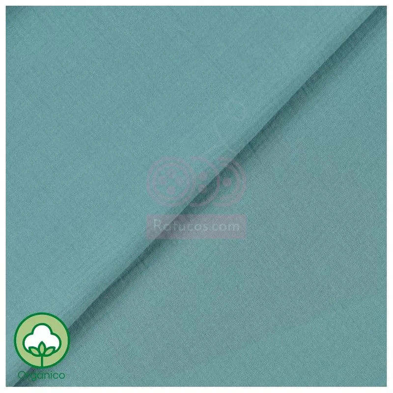 Muestra de tela Doble Gasa Verde Menta