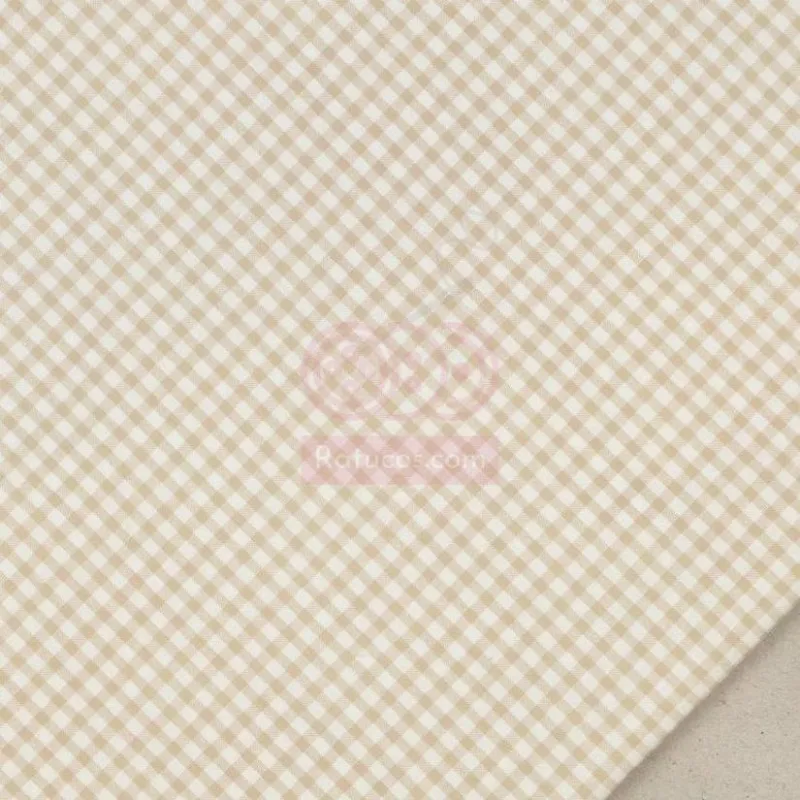 Muestra de tela Vichy 3 cm Beige