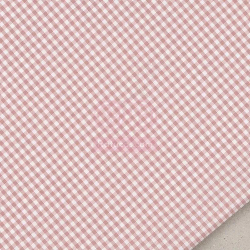 Muestra de tela Vichy 3 cm Rosa Vintage