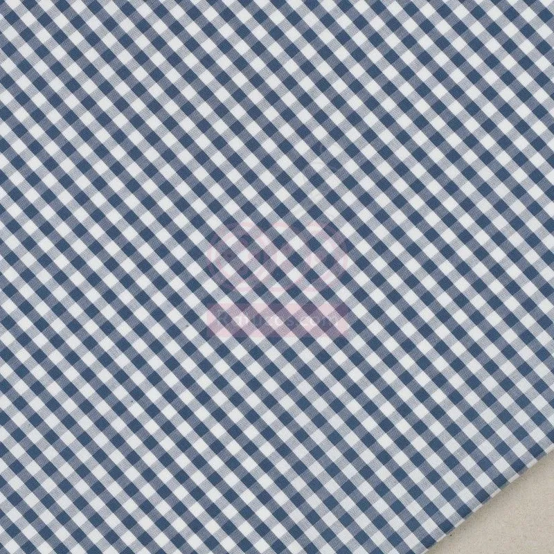 Muestra de tela Vichy 5 cm Azul Empolvado
