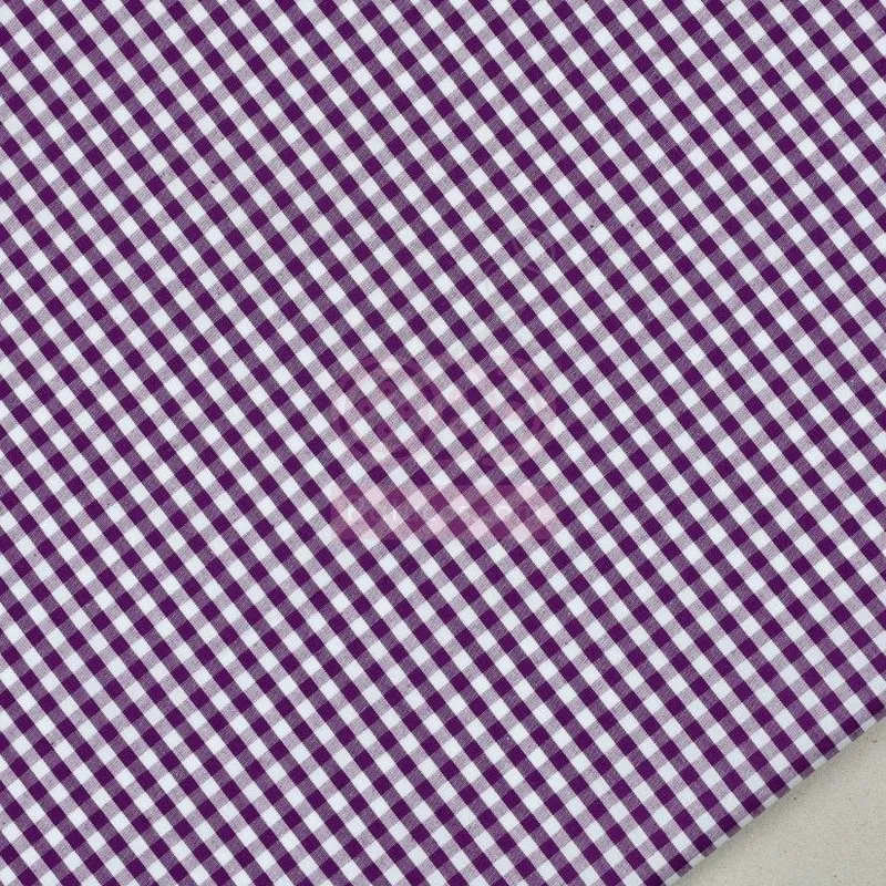 Muestra de tela Vichy 5 cm Morado
